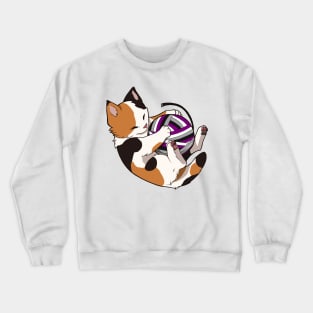 Asexual Pride Calico Cat Crewneck Sweatshirt